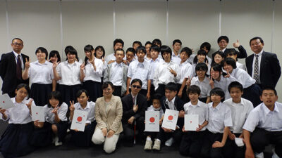 【学校支援】岐阜県大垣市立江並中学校　修学旅行生の訪問学習がありました。